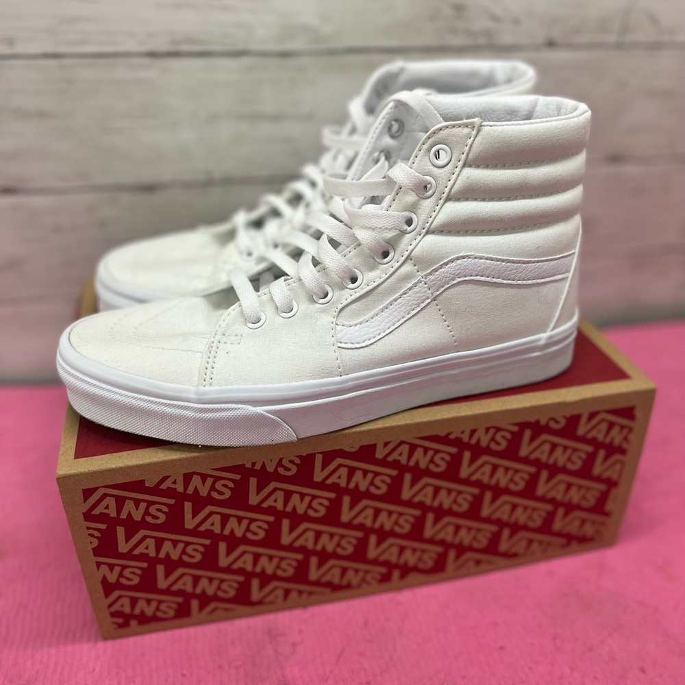 Women's White High Top Vans sz 10